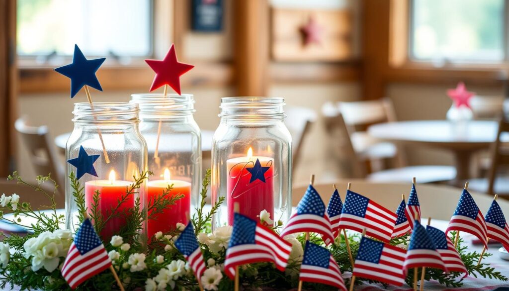 patriotic mason jar centerpieces